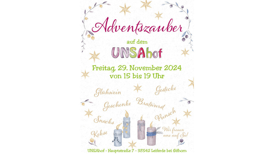 Plakat_UNSAhof_Adventszauber_2024